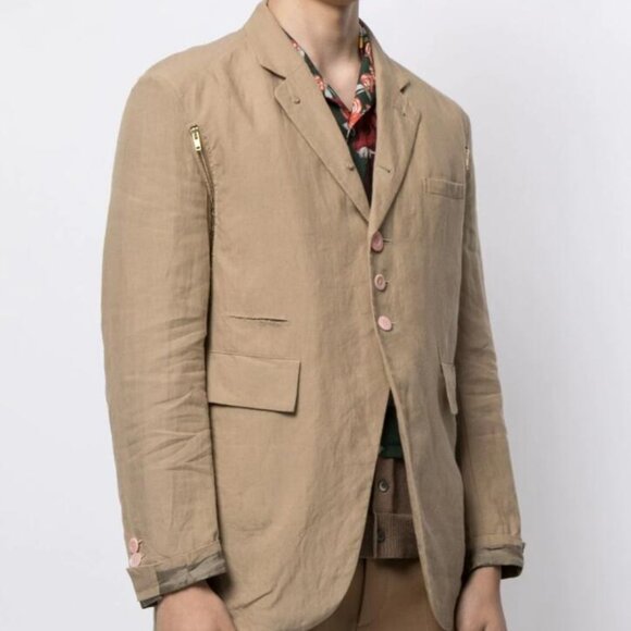BNWT SS21 UNDERCOVER LINEN WEATHERED BLAZER JACKET 2 - Picture 1 of 14